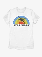 Star Wars Classic Rainbow Womens T-Shirt