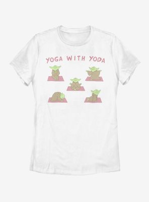 Star Wars Yoga With Yoda Womens T-Shirt