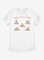 Star Wars Yoga With Yoda Womens T-Shirt