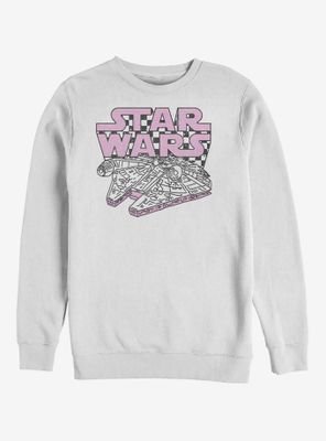 Star Wars Falcon Checker Script Sweatshirt