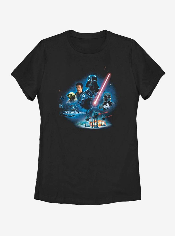 Star Wars Episode V The Empire Strikes Back Characters Womens T-Shirt