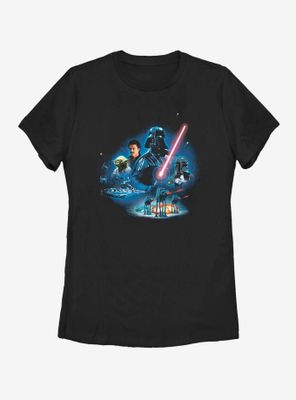 Star Wars Episode V The Empire Strikes Back Characters Womens T-Shirt