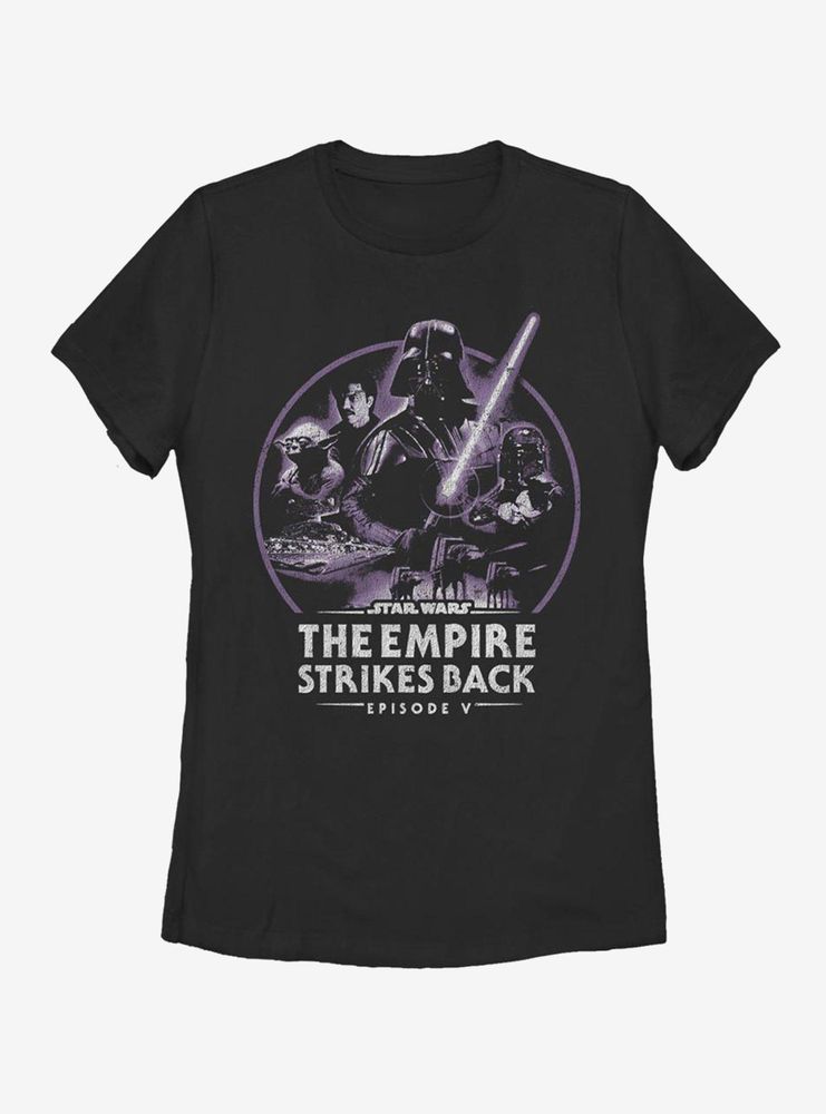 Star Wars Episode V The Empire Strikes Back Sepia Logo Womens T-Shirt