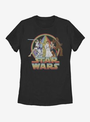 Star Wars Rainbow Logo Womens T-Shirt
