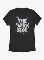 Star Wars Space Battle Interwoven Text Womens T-Shirt