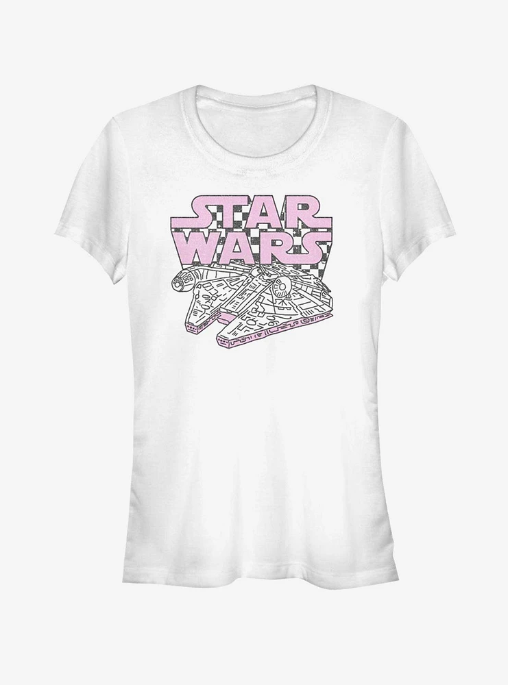 Star Wars Checker Falcon 2 Girls T-Shirt