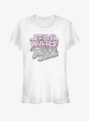 Star Wars Checker Falcon 2 Girls T-Shirt