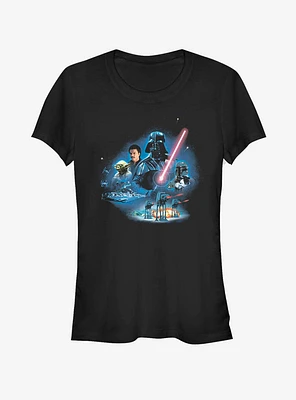Star Wars Empire Strikes Back Characters Girls T-Shirt