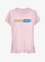 Star Wars Star Wars Logo Multi Stripe Spot Girls T-Shirt