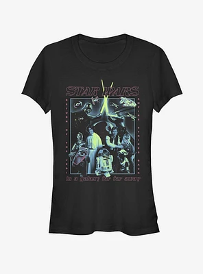 Star Wars Poster Glow Girls T-Shirt