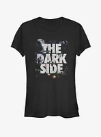 Star Wars Space Battle Interwoven Text Girls T-Shirt