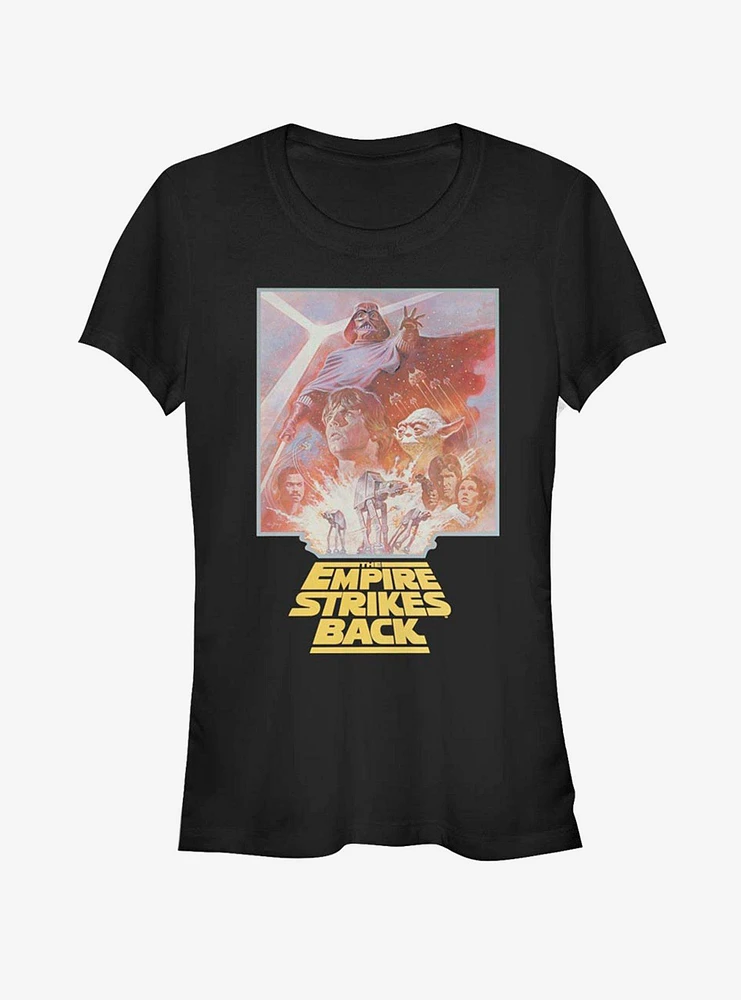 Star Wars The Empire Strikes Back Characters And Walkers Girls T-Shirt