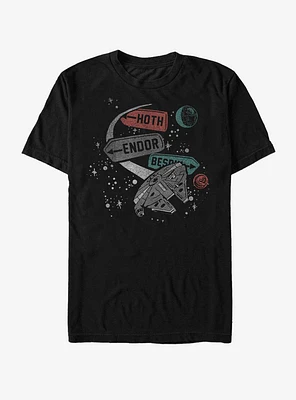 Star Wars Planet Map T-Shirt