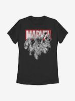 Marvel Avengers Iron Man Poses Womens T-Shirt