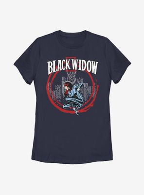 Marvel Black Widow Circle Womens T-Shirt