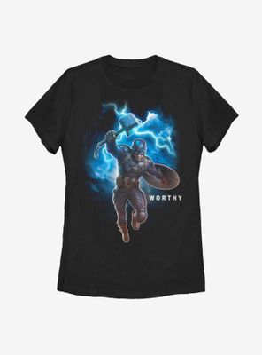 Marvel Captain America Worthy Cap Womens T-Shirt