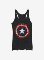 Marvel Captain America Comic Book Shield Womens Tank Top