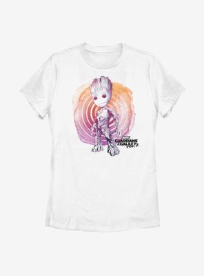 Marvel Guardians Of The Galaxy Groot Watercolor Womens T-Shirt