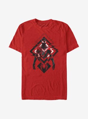 Marvel Spider-Man Miles Morales Triangle Waves T-Shirt