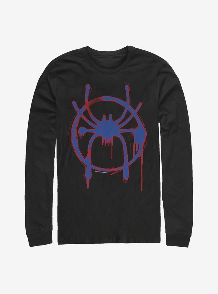 Marvel Spider-Man: Into The Spiderverse Miles Morales Red and Blue Long-Sleeve T-Shirt