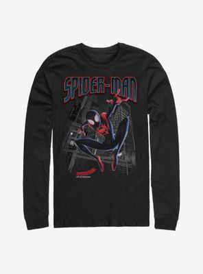 Marvel Spider-Man: Into The Spiderverse Miles Morales Tower Hero Long-Sleeve T-Shirt