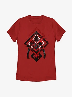 Marvel Spider-Man Miles Morales Triangle Waves Womens T-Shirt