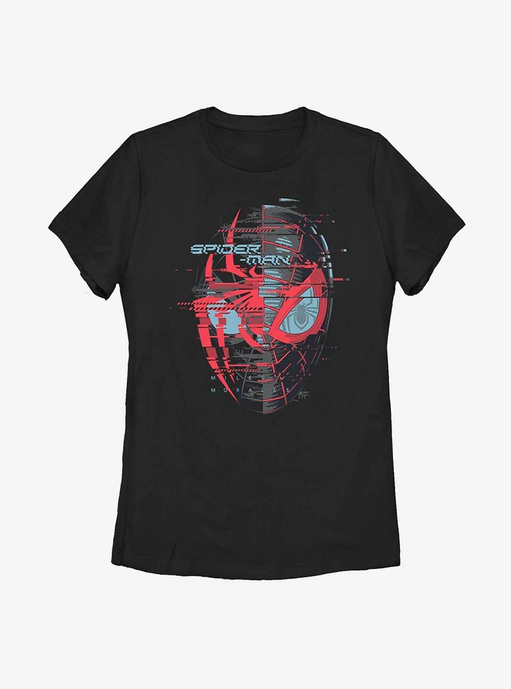 Marvel Spider-Man Miles Morales Glitching Womens T-Shirt