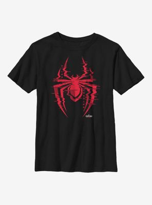 Marvel Spider-Man Miles Morales Glitch Logo Youth T-Shirt