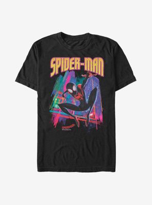 Marvel Spider-Man: Into The Spiderverse Miles Morales Tower Hero T-Shirt