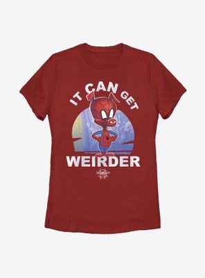 Marvel Spider-Man: Into The Spiderverse It Can Get Weirder Womens T-Shirt