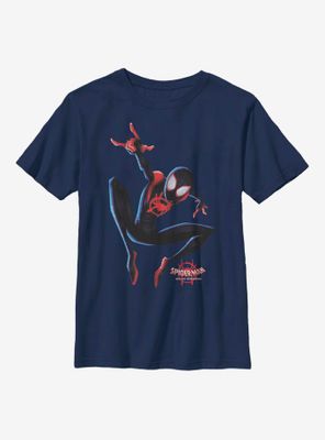 Marvel Spider-Man: Into The Spiderverse Miles Morales Big Youth T-Shirt