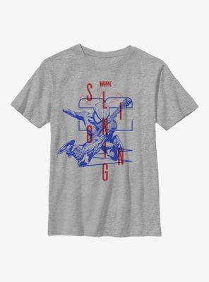 Marvel Spider-Man: Into The Spiderverse Miles Morales Slinging Youth T-Shirt