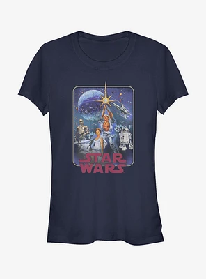 Star Wars Episode IV A New Hope Poster Redux Girls T-Shirt