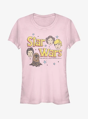 Star Wars Vintage Cartoon Girls T-Shirt