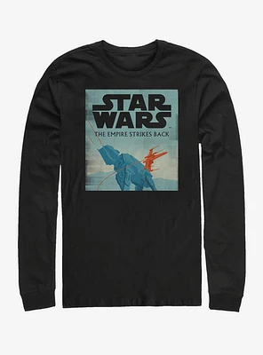 Star Wars Episode V The Empire Strikes Back AT-AT Attack Minimalist Poster Long-Sleeve T-Shirt