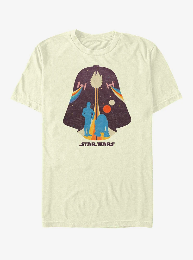 Star Wars Colorful Minimal Outline T-Shirt