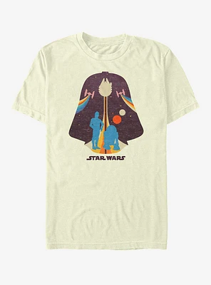 Star Wars Colorful Minimal Outline T-Shirt