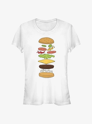 Bob's Burgers Burger Diagram Girls T-Shirt