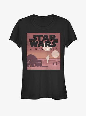 Star Wars Episode IV A New Hope Minimalist Poster Girls T-Shirt
