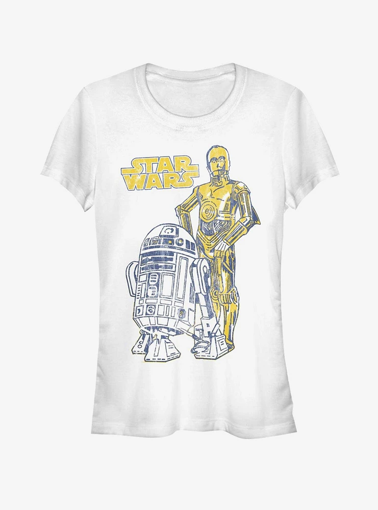 Star Wars Oversized Droid Friends Girls T-Shirt