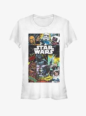 Star Wars Comic Collage Girls T-Shirt