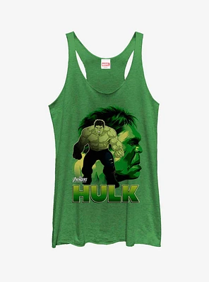 Marvel Hulk Smash Silhoutte Girls Tank