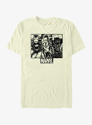 Marvel Avengers Trio Panels T-Shirt