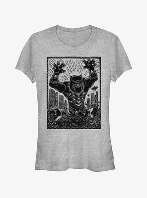 Marvel Black Panther Stencil Girls T-Shirt