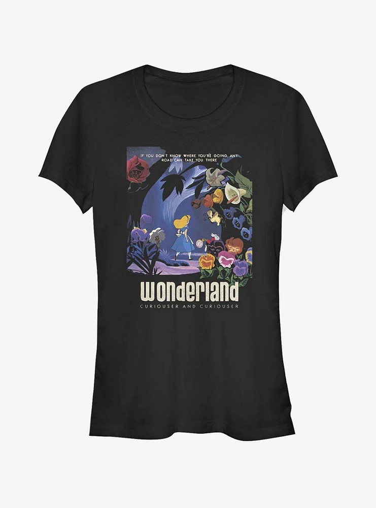 Disney Alice Wonderland Curiouser Girls T-Shirt