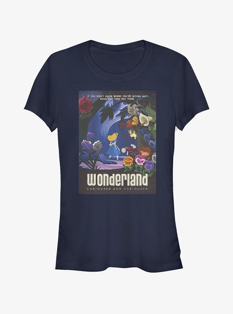Disney Alice Wonderland Curiouser Girls T-Shirt
