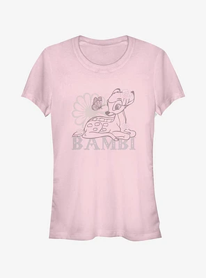 Disney Bambi Simple Flowers Girls T-Shirt