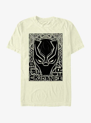 Marvel Black Panther Pattern Stencil T-Shirt