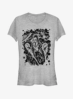 Marvel Captain Stencil Girls T-Shirt