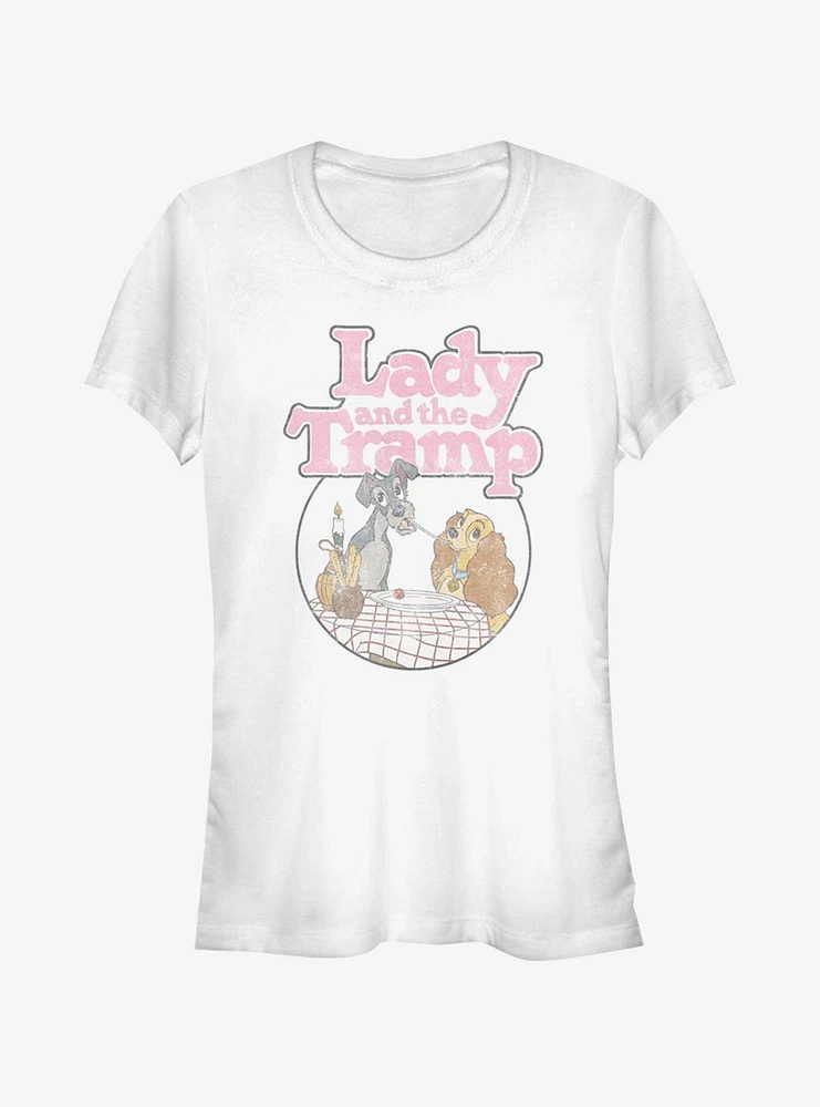 Disney Lady And The Tramp Cirlcle Logo Girls T-Shirt